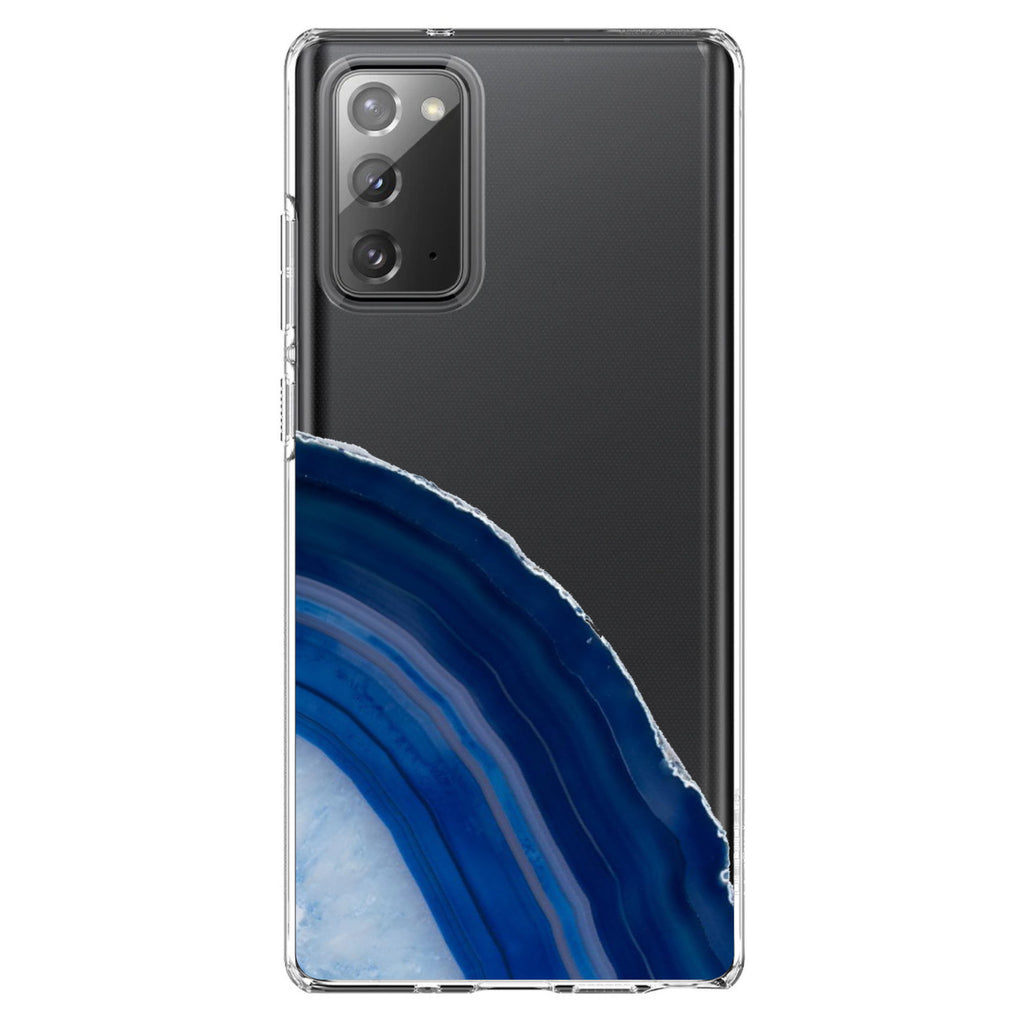 Dark Blue Agate Crystal Geode Clear Shockproof iPhone Case, view 6