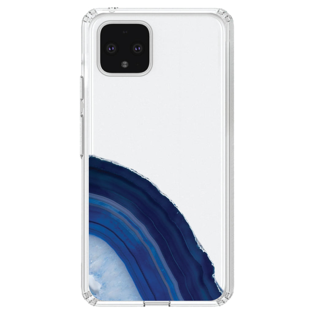 Dark Blue Agate Crystal Geode Clear Shockproof iPhone Case, view 24