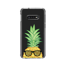 DistinctInk® Clear Shockproof Hybrid Case for Apple iPhone / Samsung Galaxy / Google Pixel - Pineapple Top with Shades