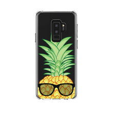 DistinctInk® Clear Shockproof Hybrid Case for Apple iPhone / Samsung Galaxy / Google Pixel - Pineapple Top with Shades