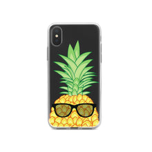 DistinctInk® Clear Shockproof Hybrid Case for Apple iPhone / Samsung Galaxy / Google Pixel - Pineapple Top with Shades