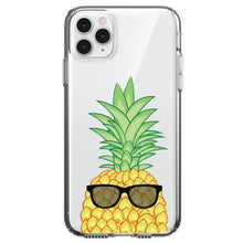 DistinctInk® Clear Shockproof Hybrid Case for Apple iPhone / Samsung Galaxy / Google Pixel - Pineapple Top with Shades