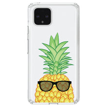 DistinctInk® Clear Shockproof Hybrid Case for Apple iPhone / Samsung Galaxy / Google Pixel - Pineapple Top with Shades