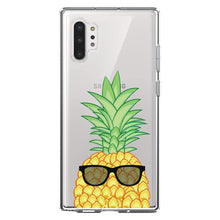 DistinctInk® Clear Shockproof Hybrid Case for Apple iPhone / Samsung Galaxy / Google Pixel - Pineapple Top with Shades