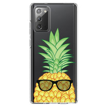 DistinctInk® Clear Shockproof Hybrid Case for Apple iPhone / Samsung Galaxy / Google Pixel - Pineapple Top with Shades