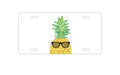 Custom Aluminum Decorative Vanity Front License Plate - Pineapple Top with Shades