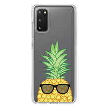 DistinctInk® Clear Shockproof Hybrid Case for Apple iPhone / Samsung Galaxy / Google Pixel - Pineapple Top with Shades