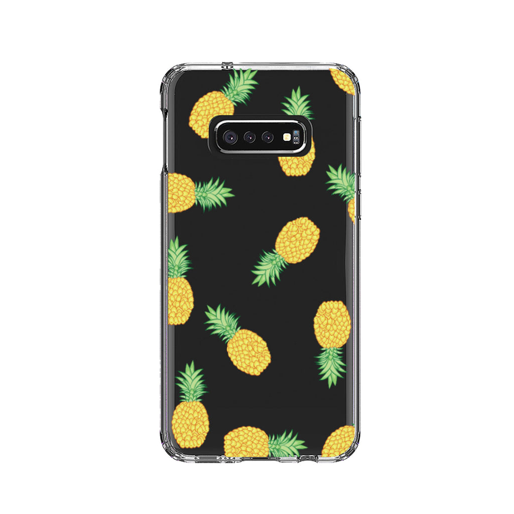 Repeating Pineapple Pattern Clear Shockproof iPhone Case, view 18