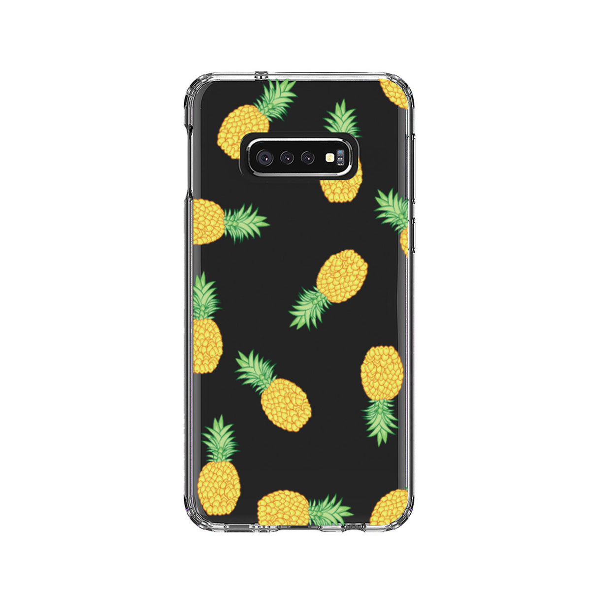 Repeating Pineapple Pattern Clear Shockproof iPhone Case, view 18