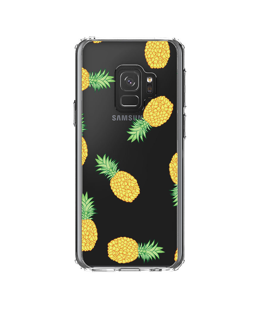 Repeating Pineapple Pattern Clear Shockproof iPhone Case, view 19
