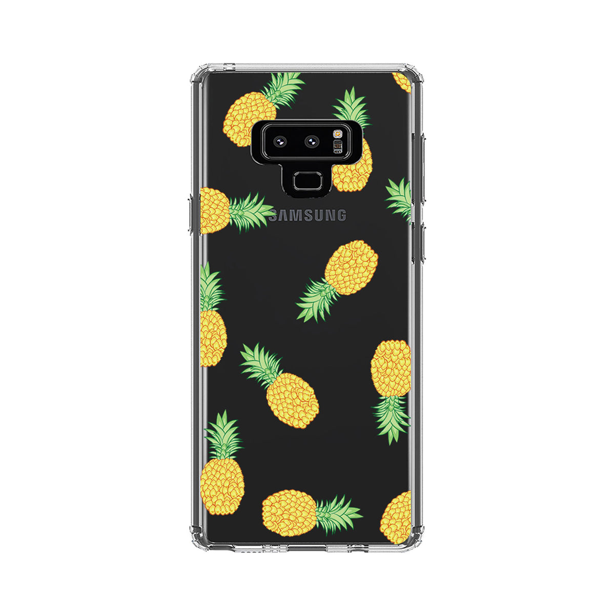 Repeating Pineapple Pattern Clear Shockproof iPhone Case, view 11