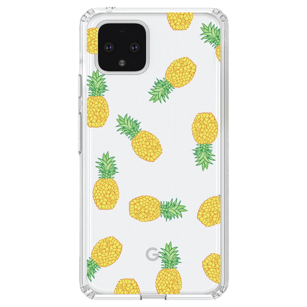 Repeating Pineapple Pattern Clear Shockproof iPhone Case, view 23
