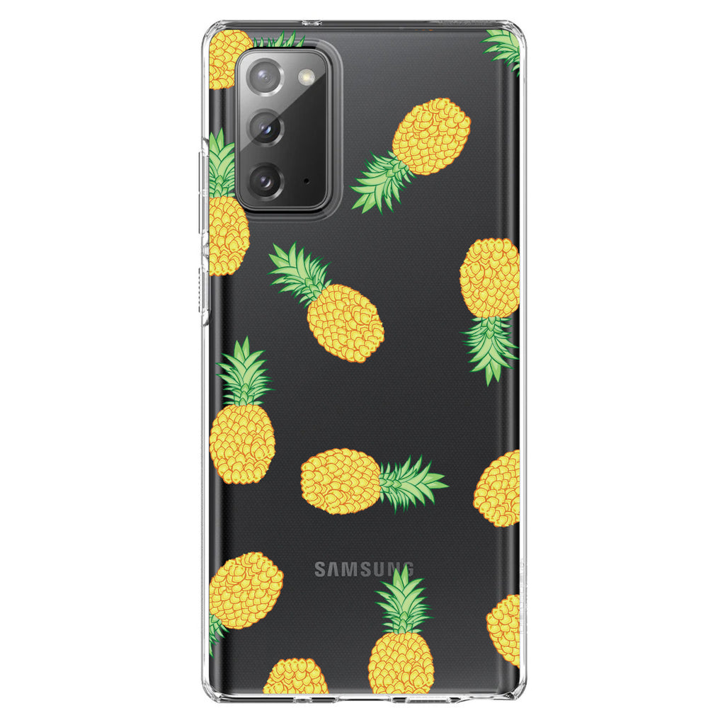 Repeating Pineapple Pattern Clear Shockproof iPhone Case, view 8