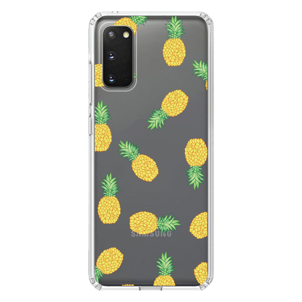 Repeating Pineapple Pattern Clear Shockproof iPhone Case, view 13