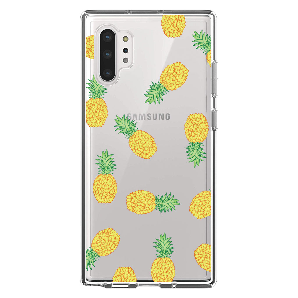 Repeating Pineapple Pattern Clear Shockproof iPhone Case, view 10