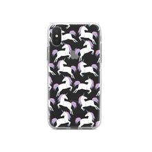 DistinctInk® Clear Shockproof Hybrid Case for Apple iPhone / Samsung Galaxy / Google Pixel - Repeating Pastel Unicorns