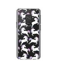 DistinctInk® Clear Shockproof Hybrid Case for Apple iPhone / Samsung Galaxy / Google Pixel - Repeating Pastel Unicorns