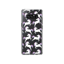 DistinctInk® Clear Shockproof Hybrid Case for Apple iPhone / Samsung Galaxy / Google Pixel - Repeating Pastel Unicorns