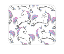 DistinctInk Custom Foam Rubber Mouse Pad - 1/4" Thick - Repeating Pastel Unicorns