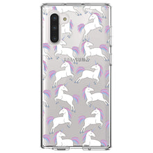DistinctInk® Clear Shockproof Hybrid Case for Apple iPhone / Samsung Galaxy / Google Pixel - Repeating Pastel Unicorns