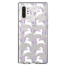 DistinctInk® Clear Shockproof Hybrid Case for Apple iPhone / Samsung Galaxy / Google Pixel - Repeating Pastel Unicorns