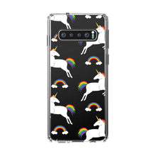DistinctInk® Clear Shockproof Hybrid Case for Apple iPhone / Samsung Galaxy / Google Pixel - Rainbows & Unicorns