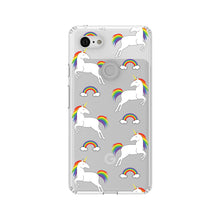 DistinctInk® Clear Shockproof Hybrid Case for Apple iPhone / Samsung Galaxy / Google Pixel - Rainbows & Unicorns