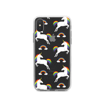 DistinctInk® Clear Shockproof Hybrid Case for Apple iPhone / Samsung Galaxy / Google Pixel - Rainbows & Unicorns