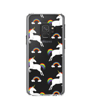 DistinctInk® Clear Shockproof Hybrid Case for Apple iPhone / Samsung Galaxy / Google Pixel - Rainbows & Unicorns