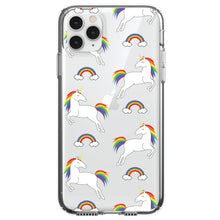 DistinctInk® Clear Shockproof Hybrid Case for Apple iPhone / Samsung Galaxy / Google Pixel - Rainbows & Unicorns
