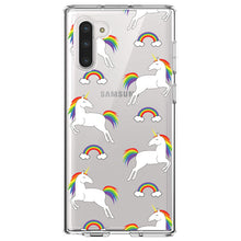 DistinctInk® Clear Shockproof Hybrid Case for Apple iPhone / Samsung Galaxy / Google Pixel - Rainbows & Unicorns