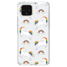 DistinctInk® Clear Shockproof Hybrid Case for Apple iPhone / Samsung Galaxy / Google Pixel - Rainbows & Unicorns