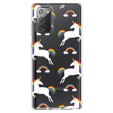 DistinctInk® Clear Shockproof Hybrid Case for Apple iPhone / Samsung Galaxy / Google Pixel - Rainbows & Unicorns