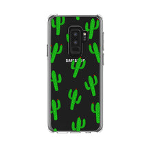 DistinctInk® Clear Shockproof Hybrid Case for Apple iPhone / Samsung Galaxy / Google Pixel - Repeating Cartoon Cactus