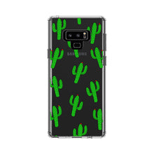 DistinctInk® Clear Shockproof Hybrid Case for Apple iPhone / Samsung Galaxy / Google Pixel - Repeating Cartoon Cactus