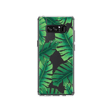 DistinctInk® Clear Shockproof Hybrid Case for Apple iPhone / Samsung Galaxy / Google Pixel - Tropical Banana Leaves