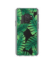 DistinctInk® Clear Shockproof Hybrid Case for Apple iPhone / Samsung Galaxy / Google Pixel - Tropical Banana Leaves
