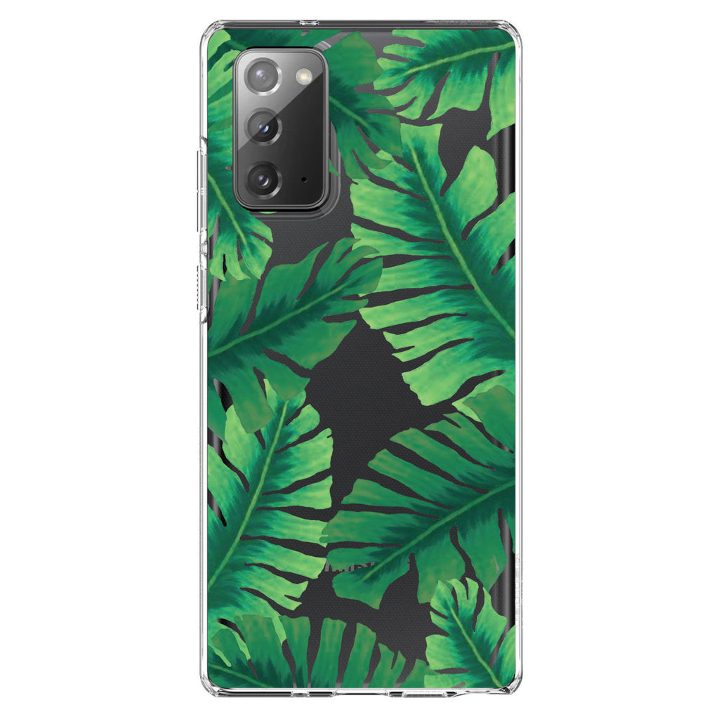 Tropical Banana Leaves Clear Shockproof iPhone Case, view 6