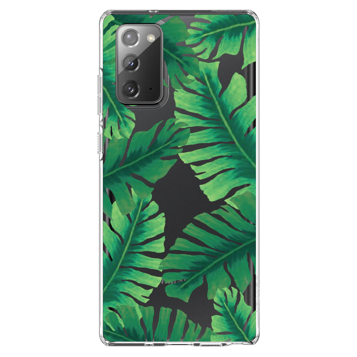 Tropical Banana Leaves Clear Shockproof iPhone Case, view 6