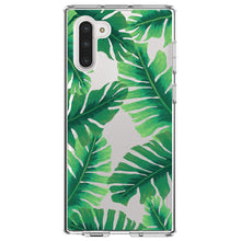 DistinctInk® Clear Shockproof Hybrid Case for Apple iPhone / Samsung Galaxy / Google Pixel - Tropical Banana Leaves