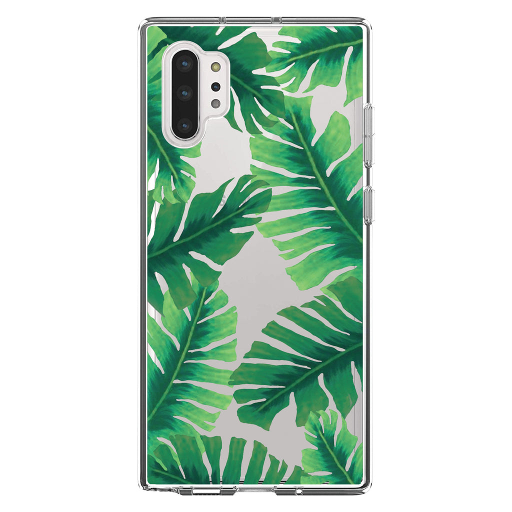 Tropical Banana Leaves Clear Shockproof iPhone Case, view 9