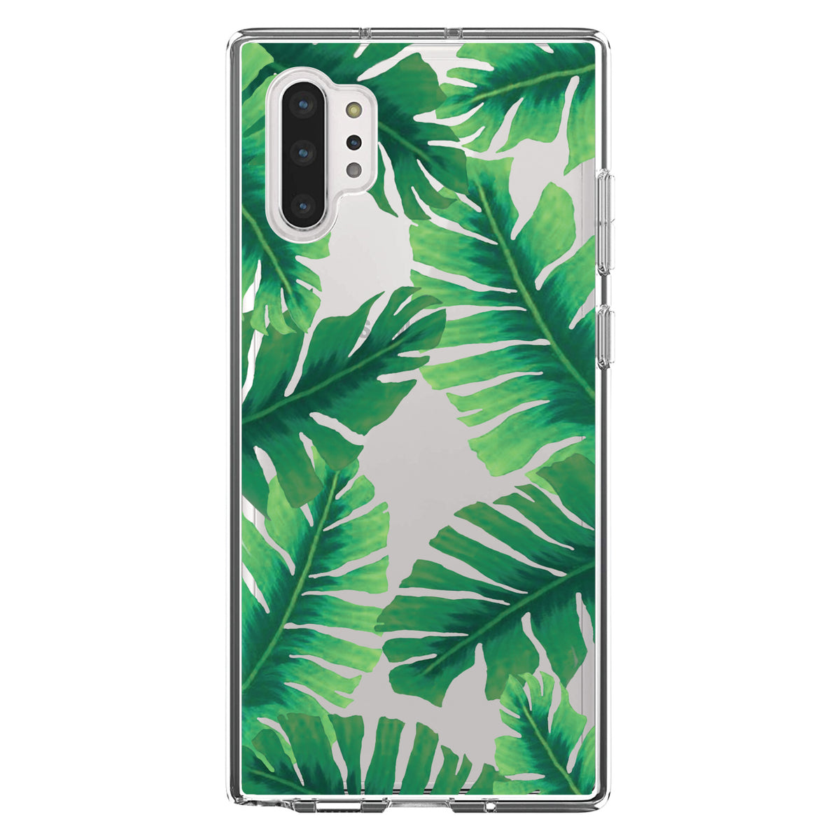 Tropical Banana Leaves Clear Shockproof iPhone Case, view 9