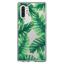 DistinctInk® Clear Shockproof Hybrid Case for Apple iPhone / Samsung Galaxy / Google Pixel - Tropical Banana Leaves