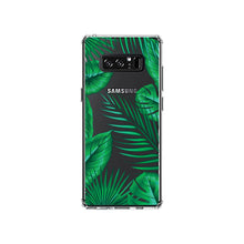 Green Tropical Leaves Clear Shockproof iPhone Case