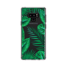 Green Tropical Leaves Clear Shockproof iPhone Case