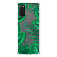 Green Tropical Leaves Clear Shockproof iPhone Case