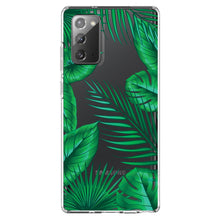 Green Tropical Leaves Clear Shockproof iPhone Case