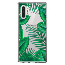 Green Tropical Leaves Clear Shockproof iPhone Case