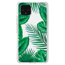 Green Tropical Leaves Clear Shockproof iPhone Case