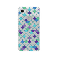 DistinctInk® Clear Shockproof Hybrid Case for Apple iPhone / Samsung Galaxy / Google Pixel - Mermaid Scales